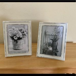 Farmhouse Rose flowers and Primitive chair picture 8x10 w/frames